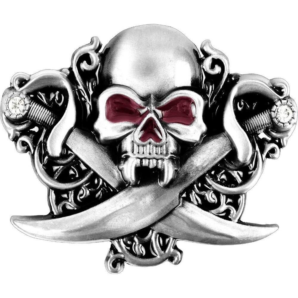 ❤️ Men Belt Buckles Of Ghost Skeleton Pirate Skull Design Cowboy Classic Style